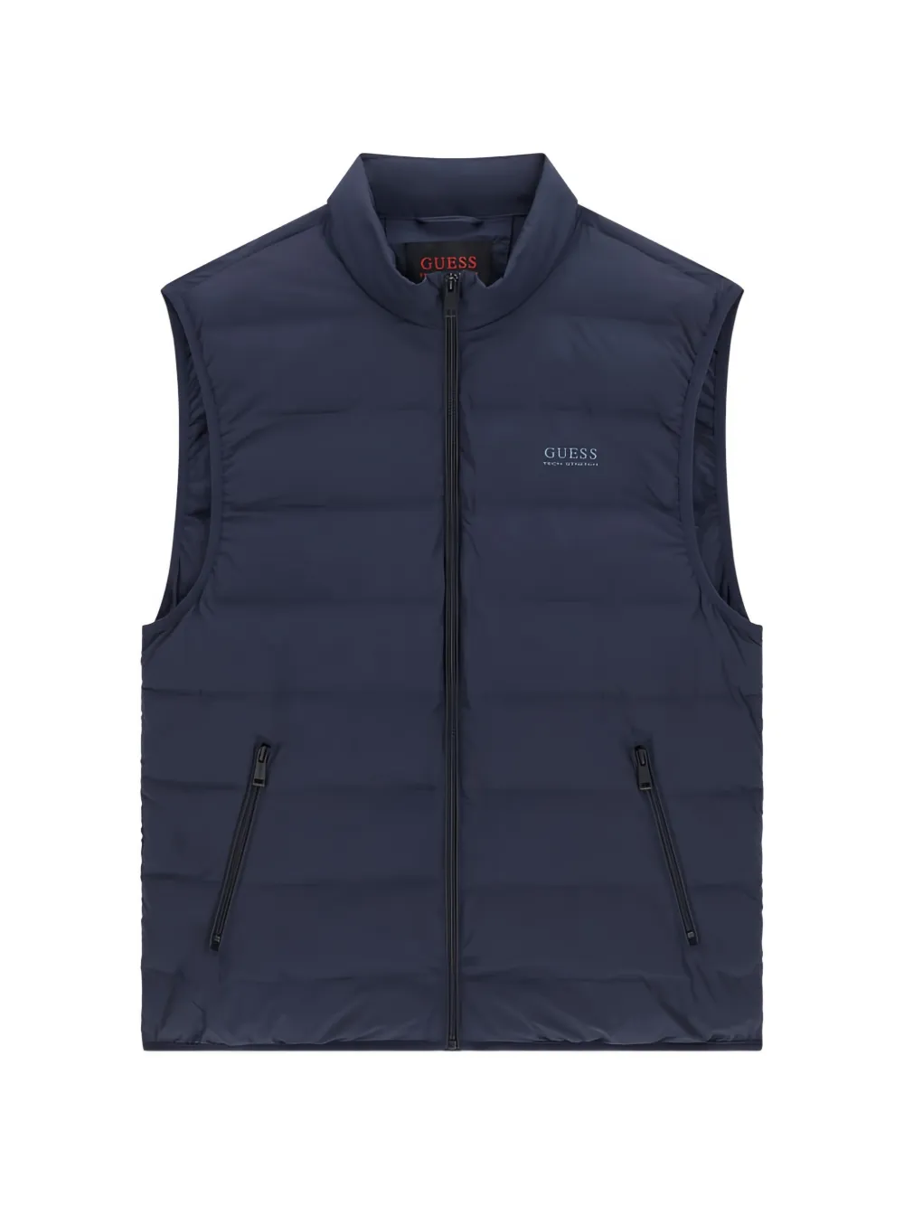 GUESS USA quilted logo-detail gilet - Blue