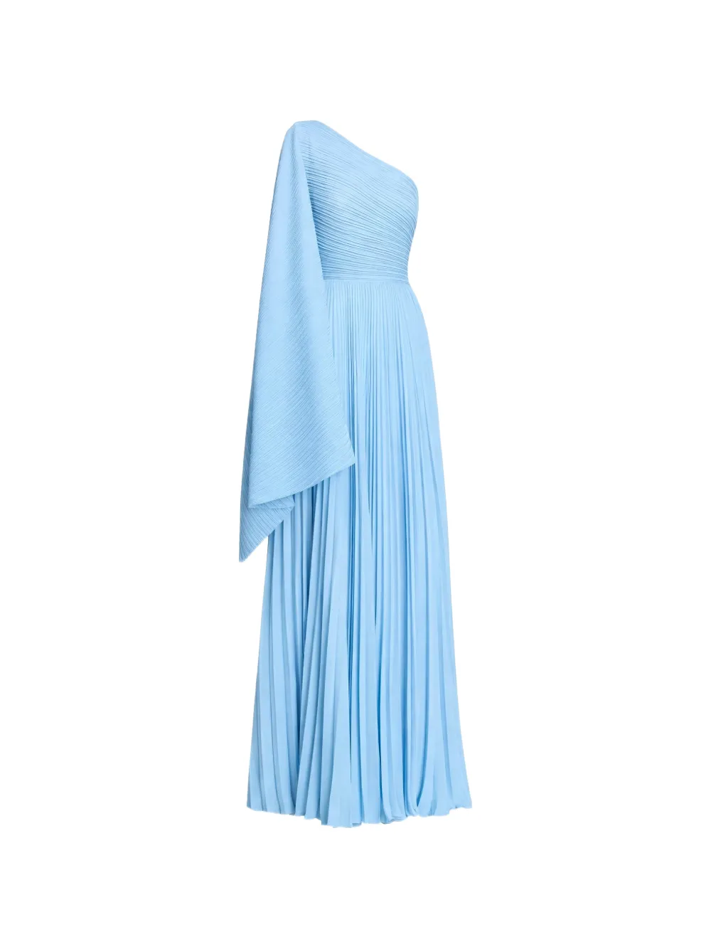 Solace London The Maci pleated one-shoulder maxi dress - Blu