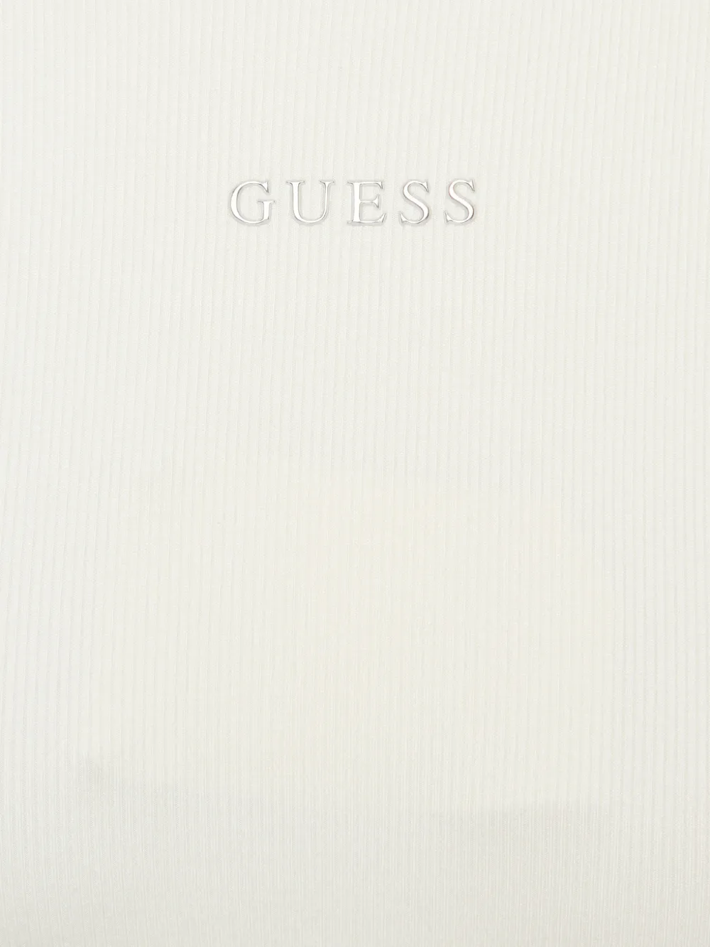 GUESS USA Ribgebreid gesmockt T-shirt Beige
