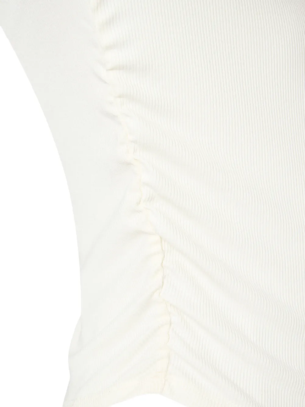 GUESS USA Ribgebreid gesmockt T-shirt Beige
