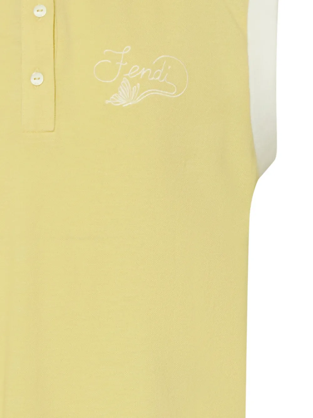Fendi Kids Mouwloze jurk Geel