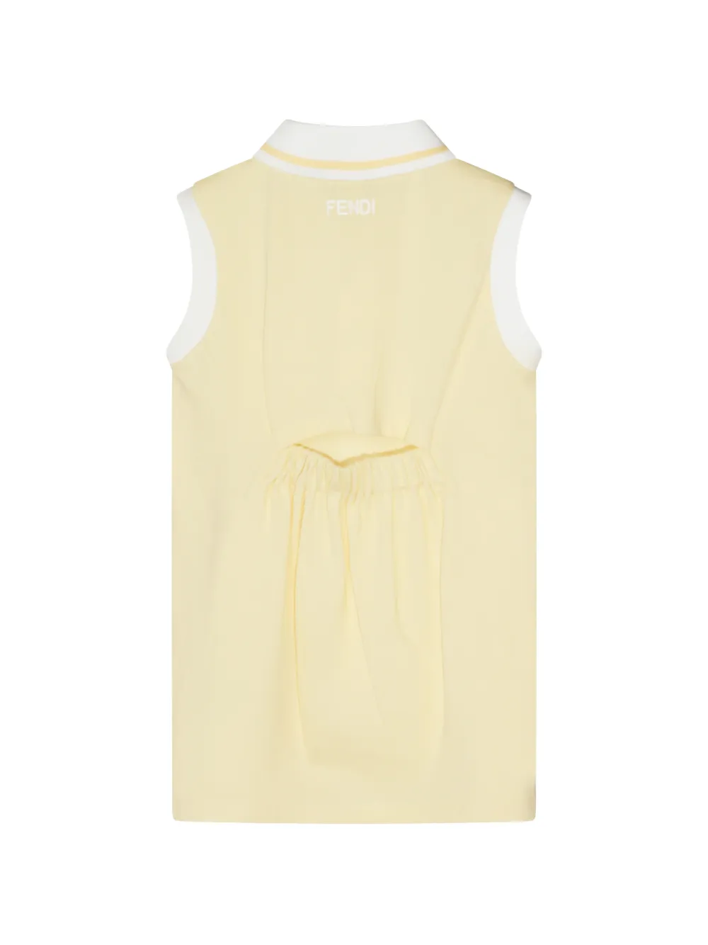 Fendi Kids Mouwloze jurk Geel