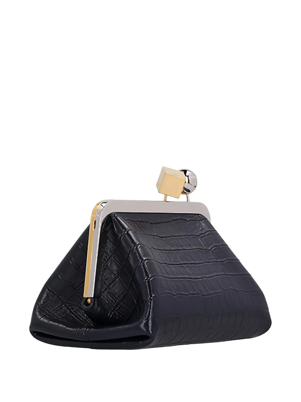 Jacquemus The Berlingot croc-effect shoulder-bag - Nero