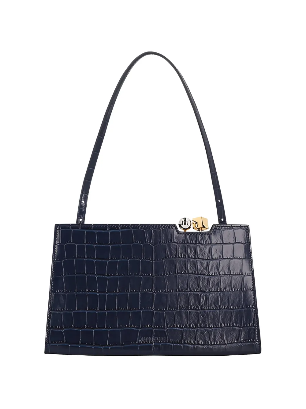 Jacquemus Le Salon croc-effect shoulder bag - Blu