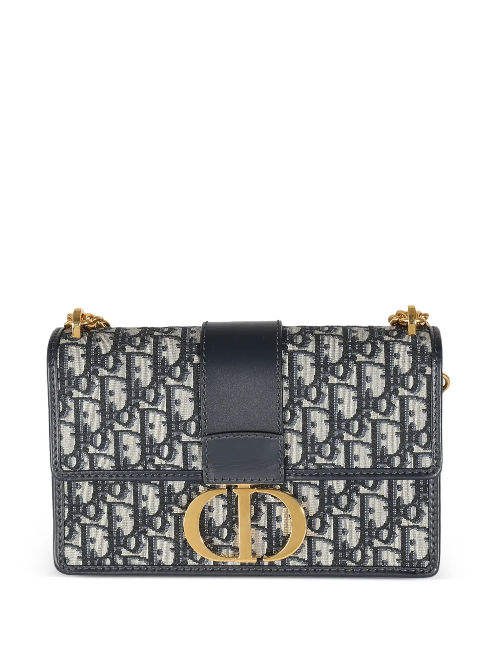Christian Dior Pre-Owned 2019 30 Montaigne Oblique-monogram chain bag - Blu