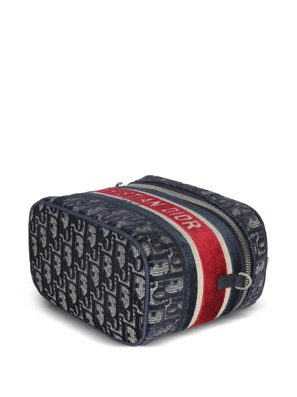 Dior Pre-owned 2021 Diortravel Oblique-monogram Make-up Bag in Blue, view 5