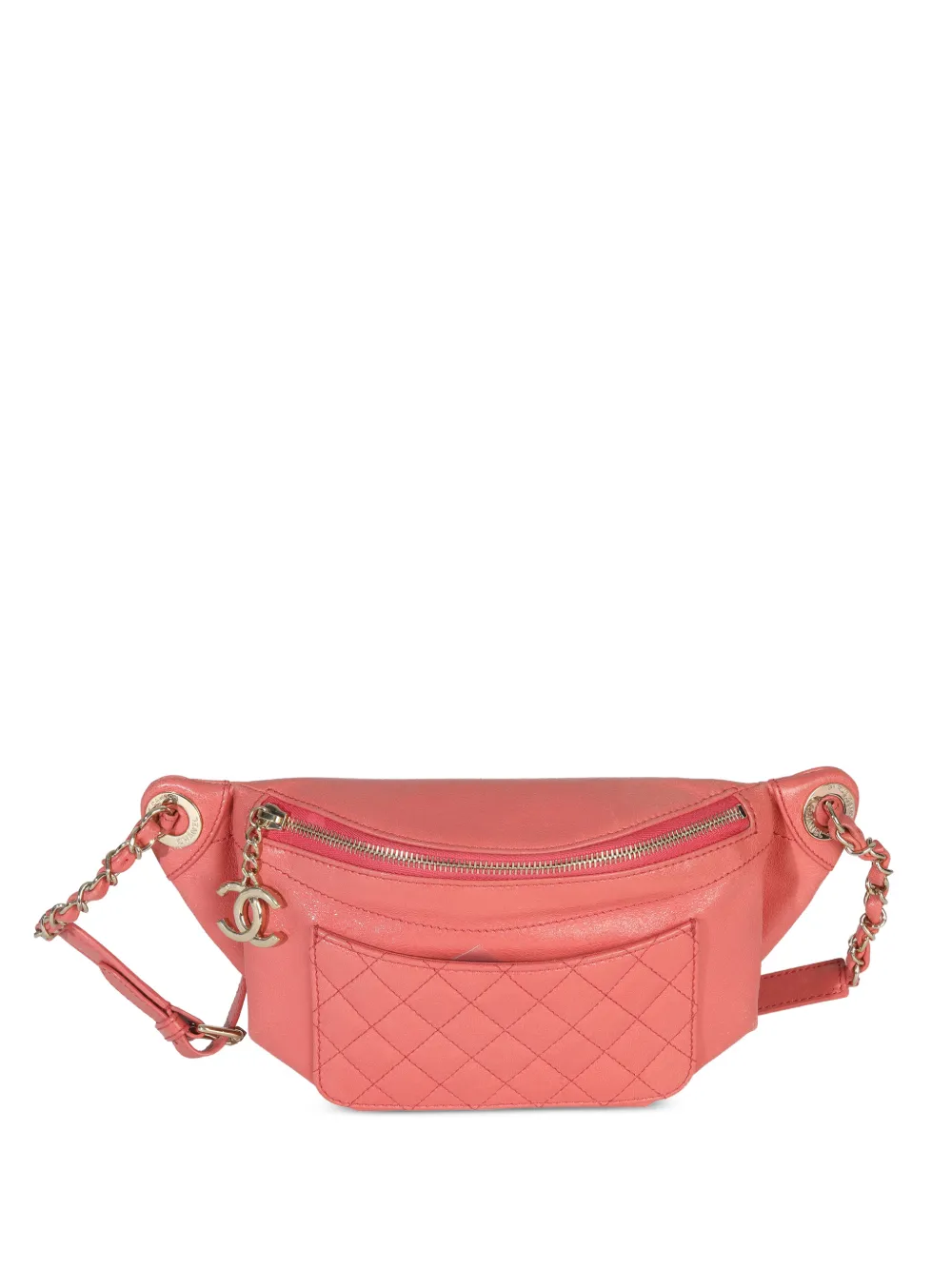 CHANEL Pre-Owned 2018 quilted leather belt bag - Rosa