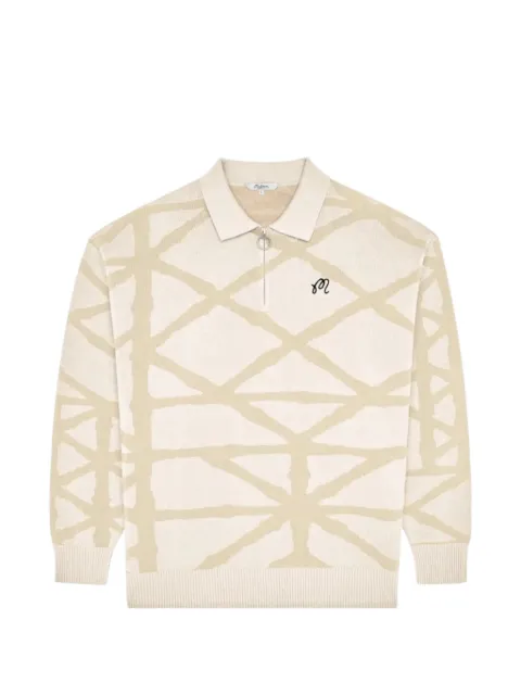 Malbon Golf Verdant geometric-pattern polo shirt