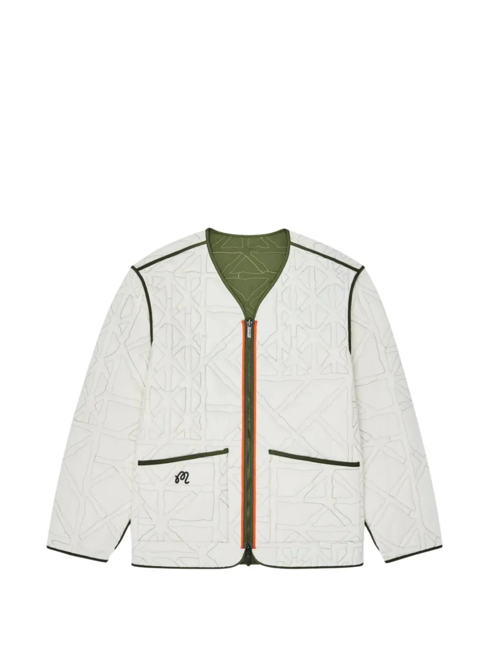  Malbon Golf Veste Matelassée Guarapo à Design Réversible - Vert 