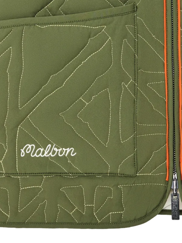 Malbon Golf キルティング ブランケット 限定！ Malbon Golf Guarapo リバーシブル キルティングジャケット | グリーン