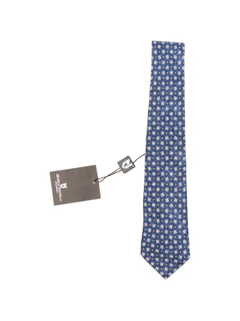 Kiton floral-print silk tie