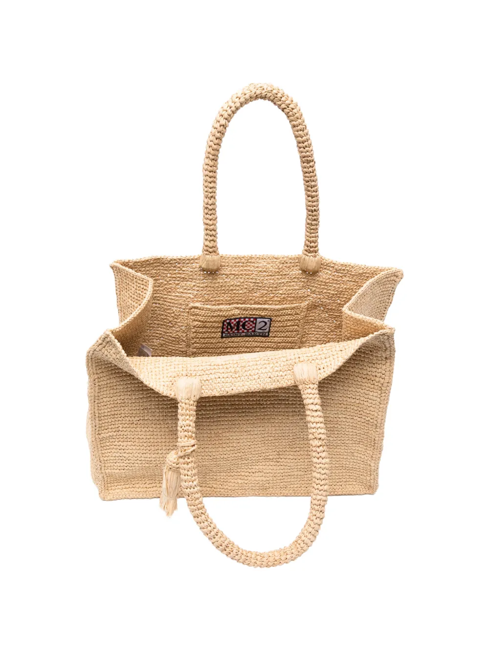 MC2 Saint Barth Vanity shopper met geborduurd logo Beige