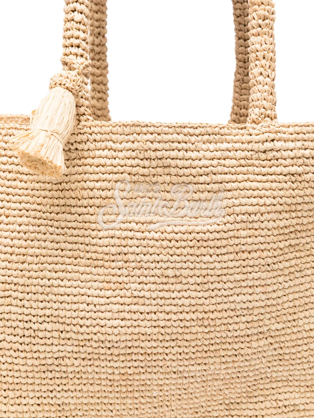 MC2 Saint Barth Vanity shopper met geborduurd logo Beige