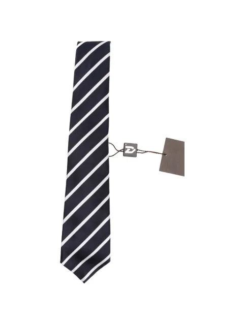 Kiton diagonal-stripe silk tie