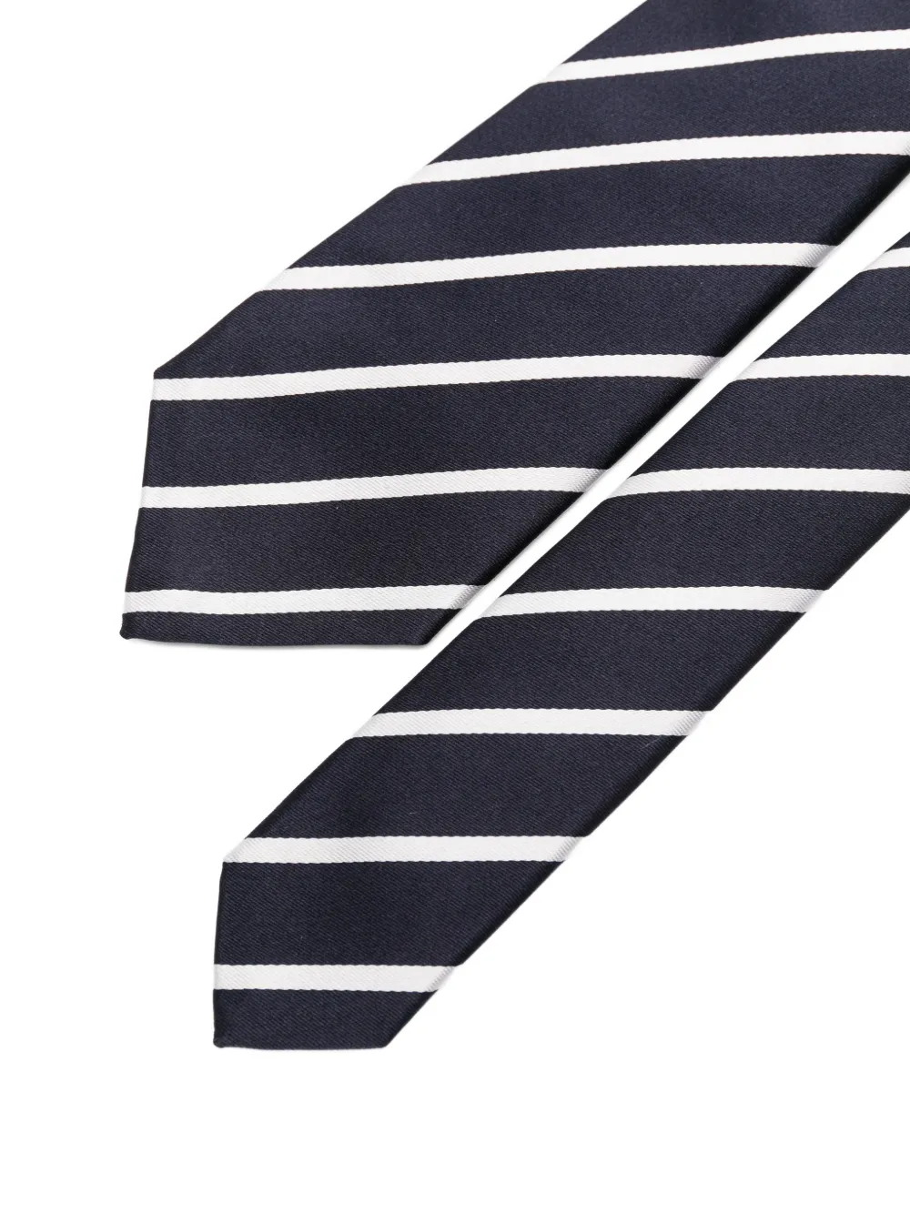  Kiton Corbata De Seda A Rayas Diagonales - Azul 