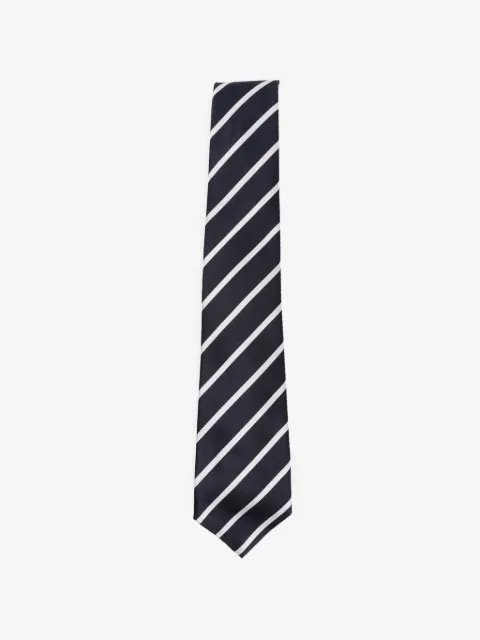 Kiton cravate en soie à rayures diagonales
