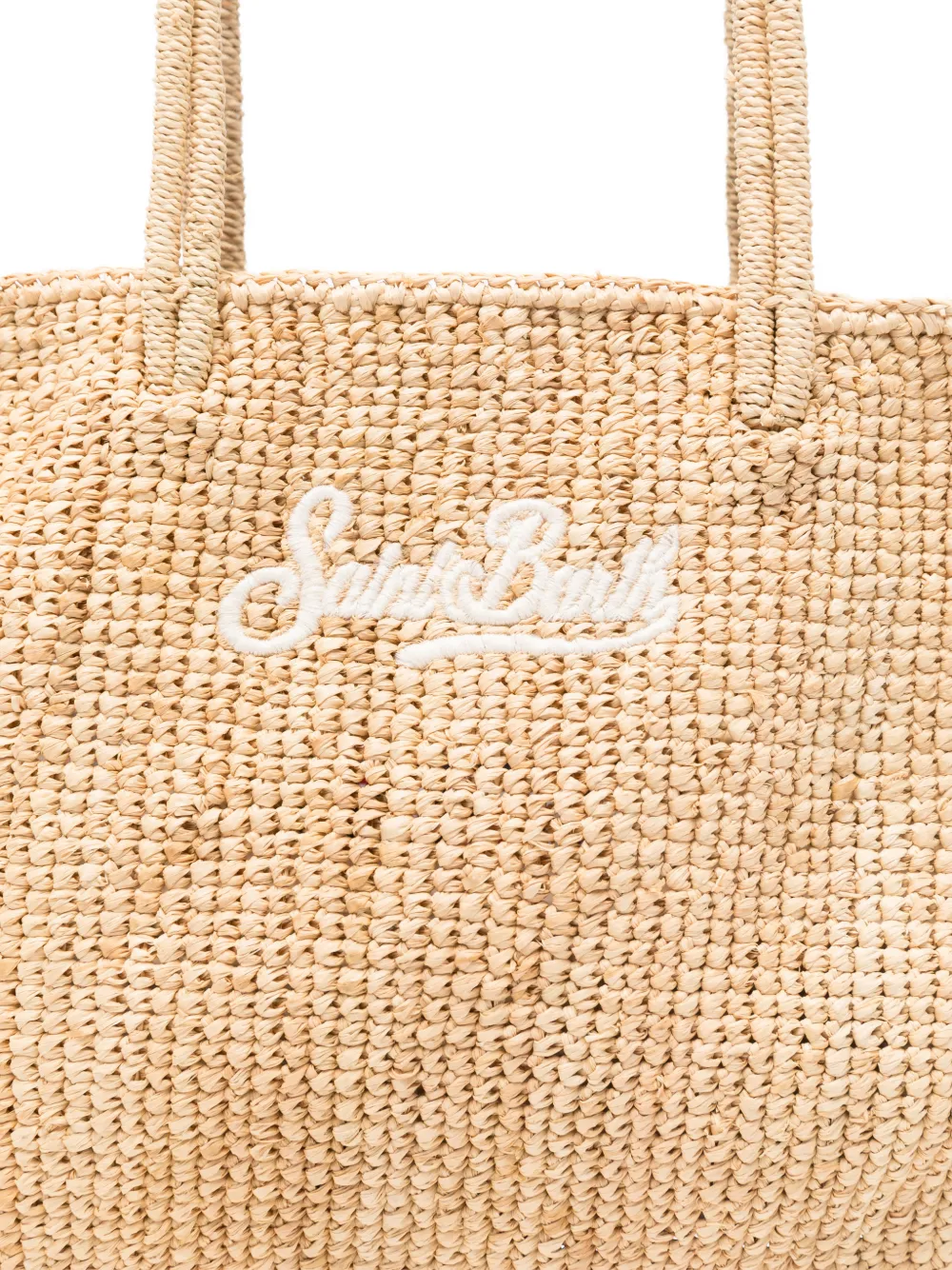 MC2 Saint Barth Shopper met geborduurd logo Beige