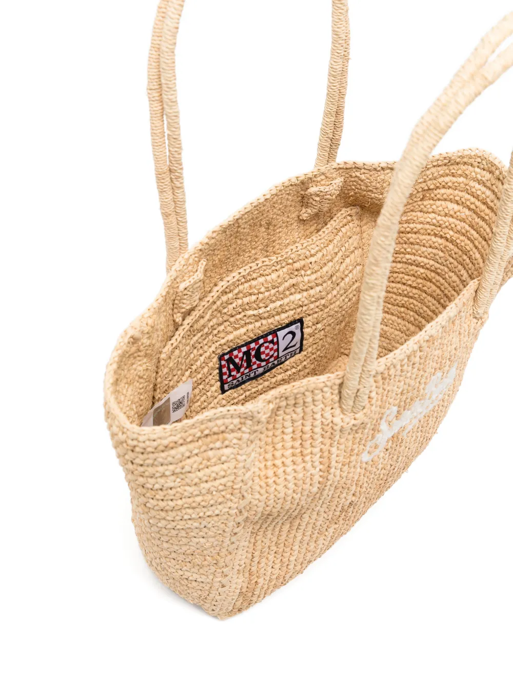MC2 Saint Barth Shopper met geborduurd logo Beige