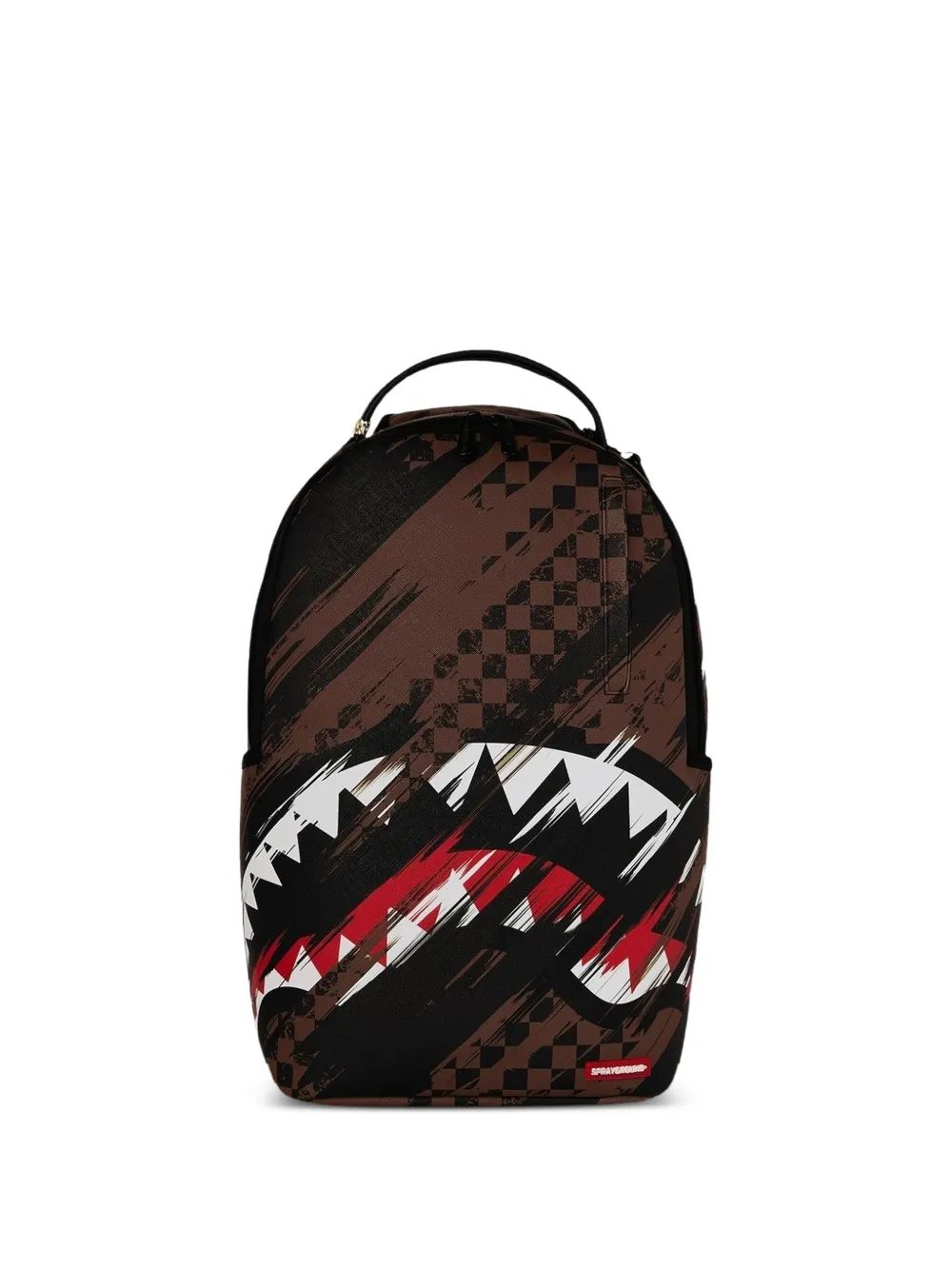 Sprayground checkered shark-print backpack - Nero