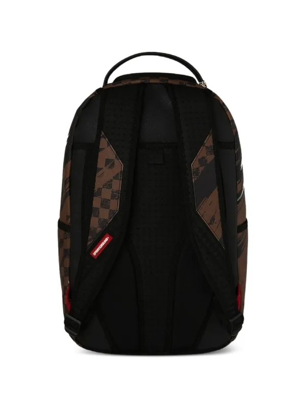 Sprayground Checkered shark-print Backpack | Black | FARFETCH ZA