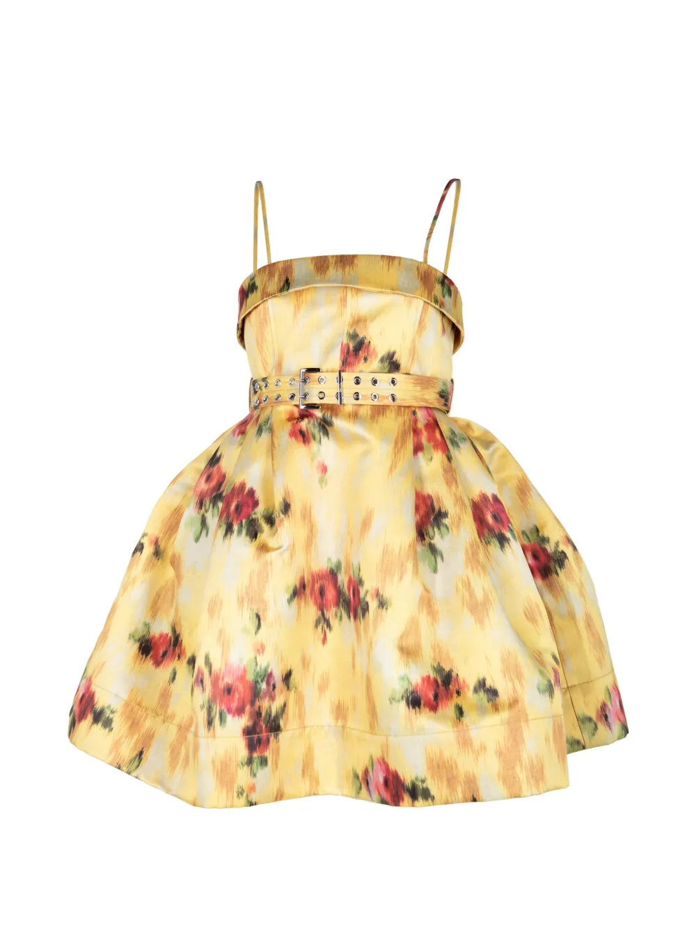 GANNI printed mini dress - Giallo