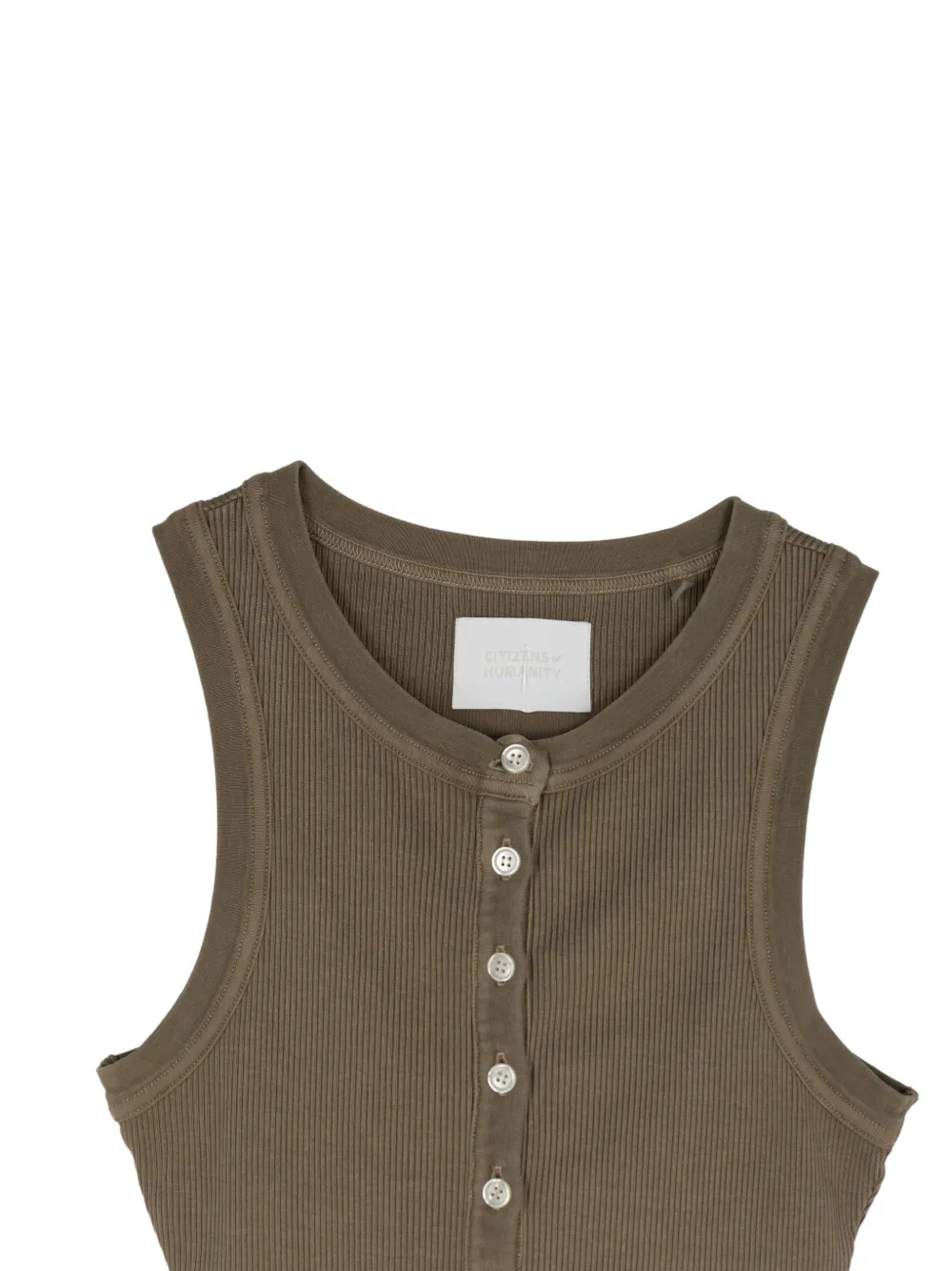 Citizens of Humanity Caralyn ribgebreide tanktop Groen