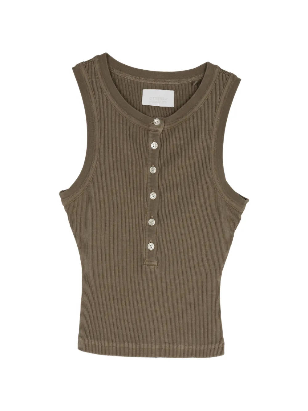 Citizens of Humanity Caralyn ribbed-knit tank top - Verde