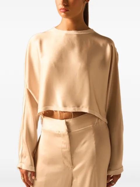JBQ raw-cut cropped top