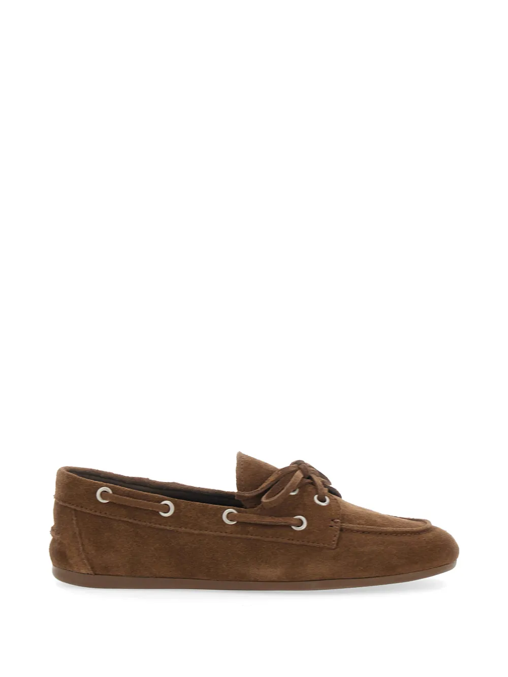 Jeffrey Campbell lace-up suede loafers - Marrone