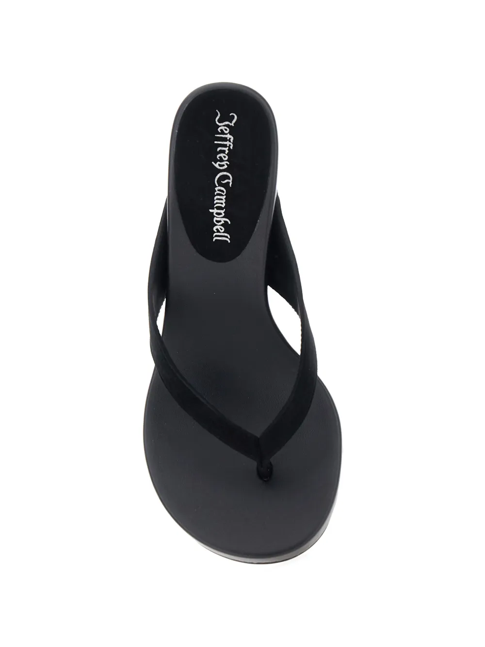 Jeffrey Campbell Liezel suede wedge sandals Zwart