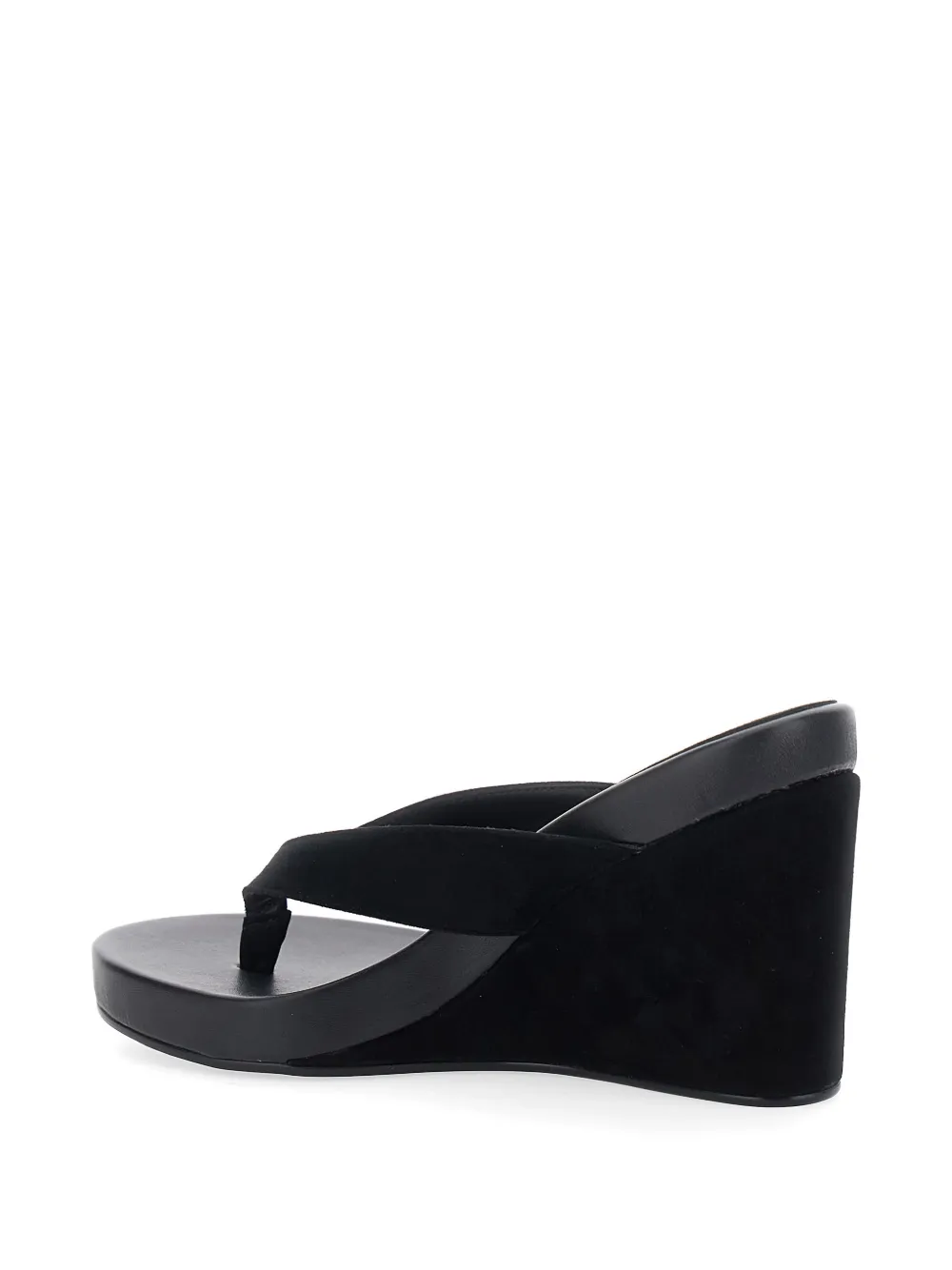 Jeffrey Campbell Liezel suede wedge sandals Zwart