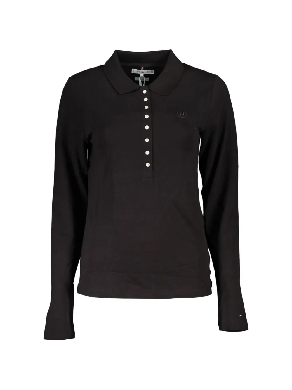 Tommy Hilfiger long-sleeve polo shirt - Schwarz