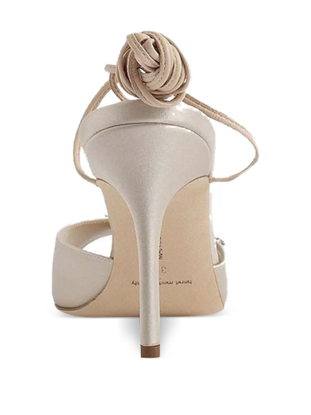 Manolo Blahnik Sandalen verfraaid met kristallen Beige