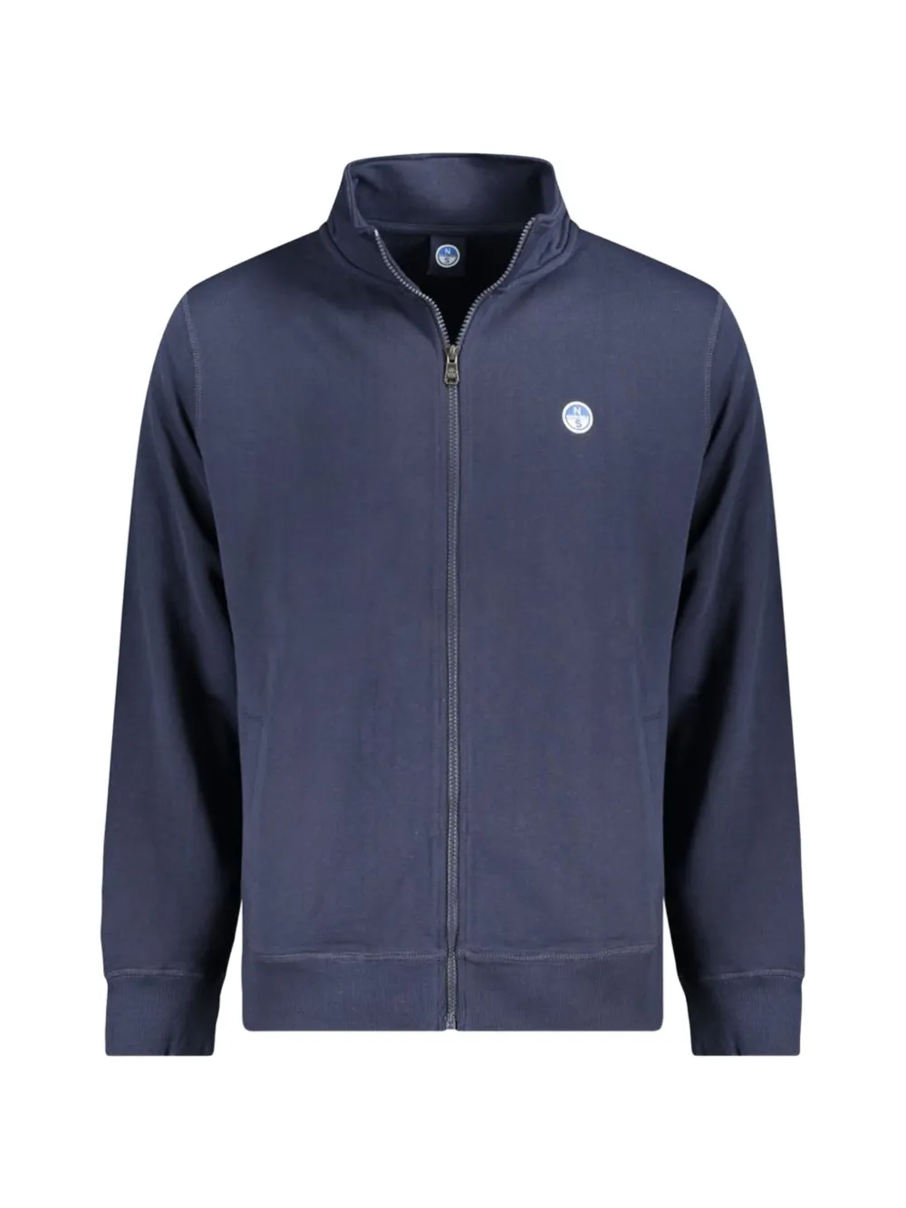 North Sails logo-detail zip-up cardigan - Blu