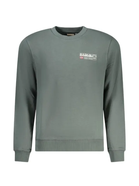 Napapijri logo-patch crew-neck sweatshirt