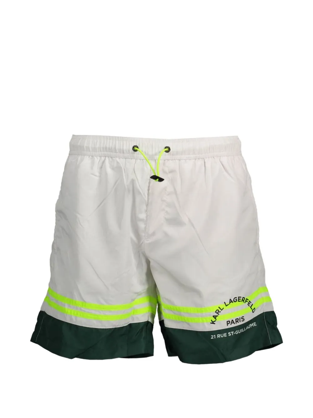 Karl Lagerfeld logo-print swim shorts - Bianco