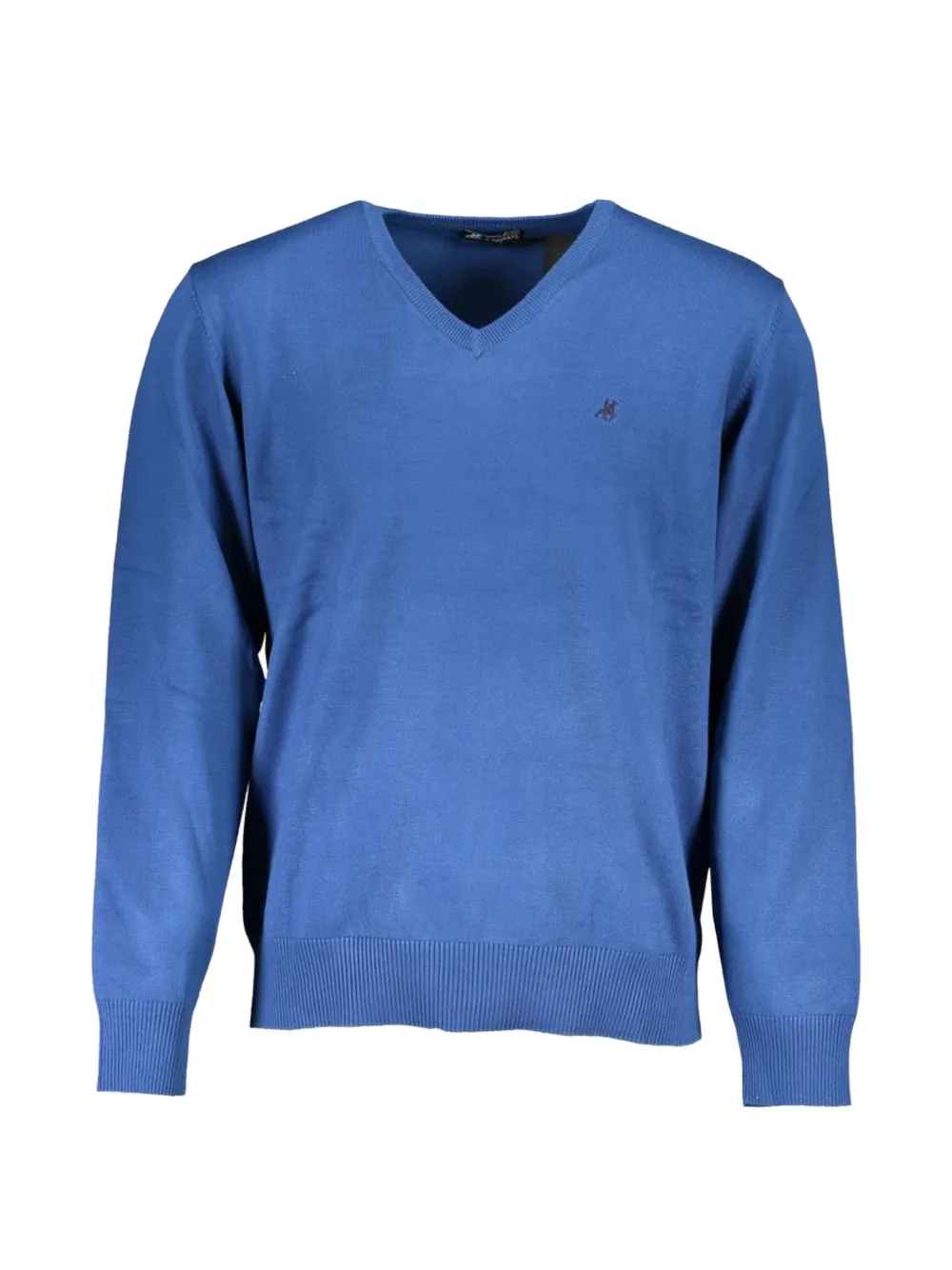 U.S. Grand V-neck cotton sweater - Blau