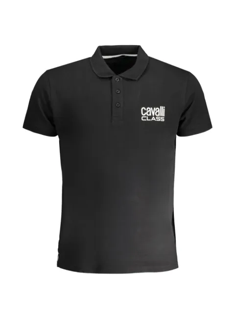 Cavalli Class logo-embroidered cotton polo shirt