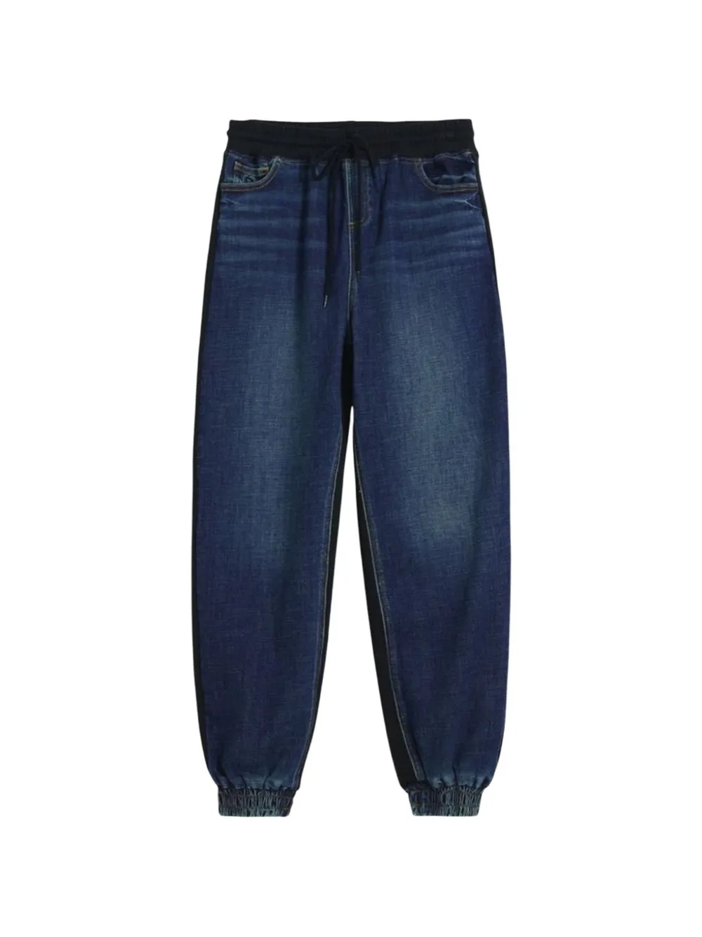 Desigual panelled drawstring jeans - Blu