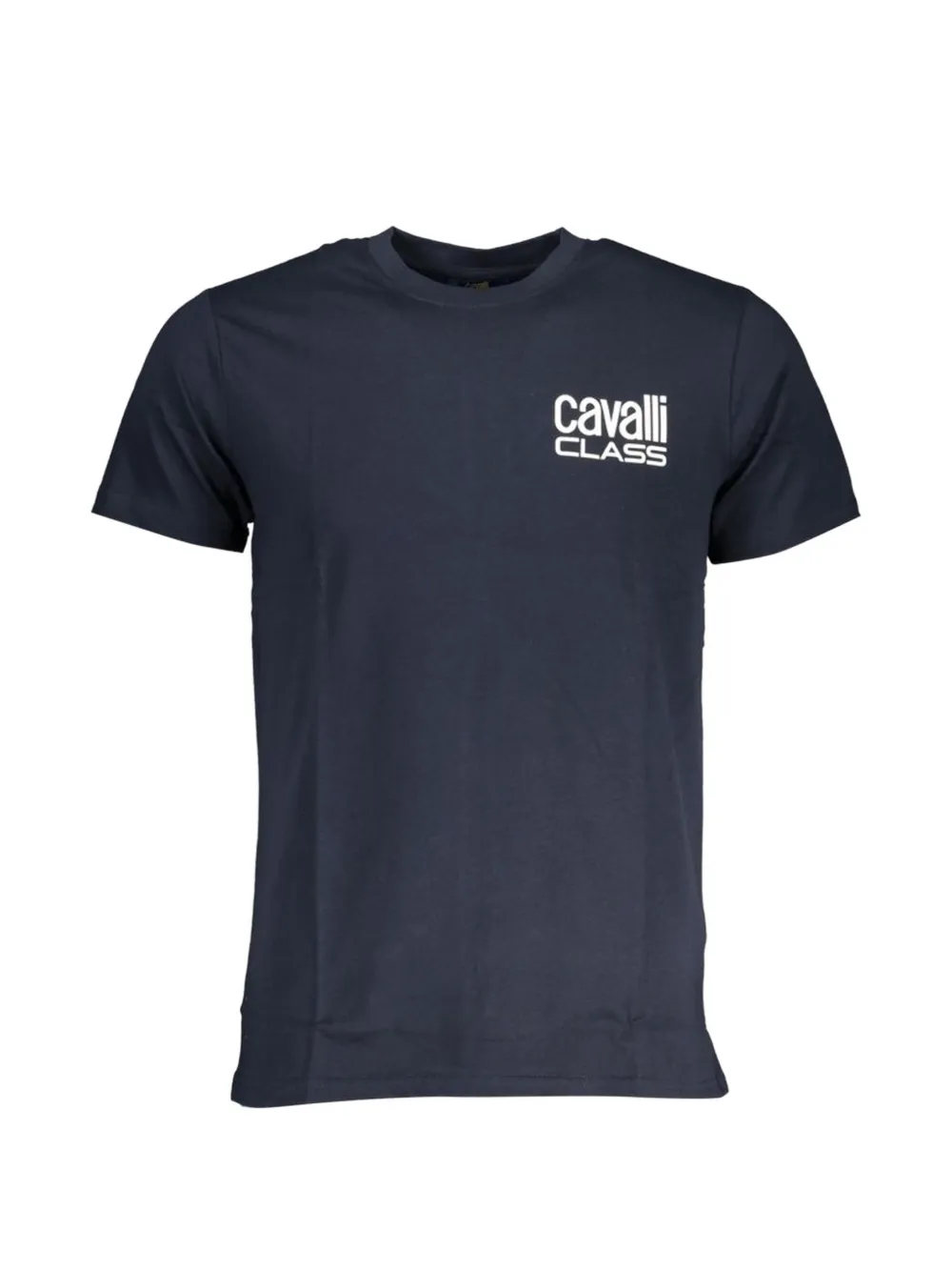 Cavalli Class logo-print cotton T-shirt - Blau