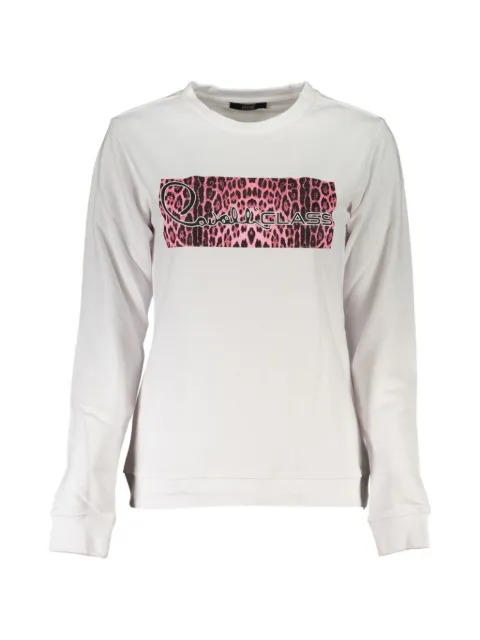 Cavalli Class leopard-print logo-print sweatshirt