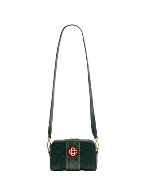 Casablanca monogram-embossed leather shoulder bag