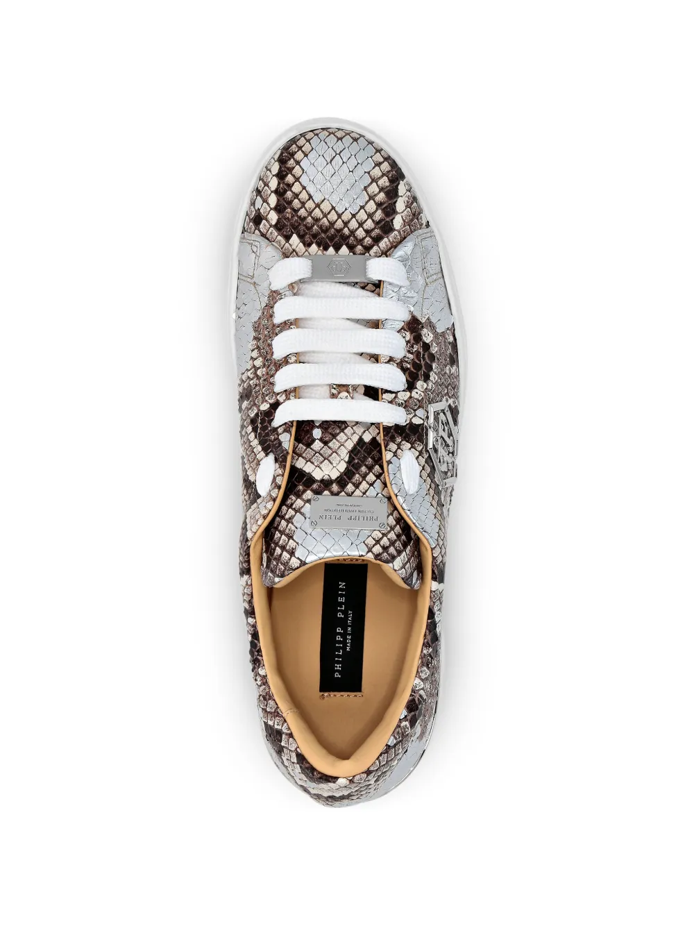 Philipp Plein Sneakers van pythonleer Bruin