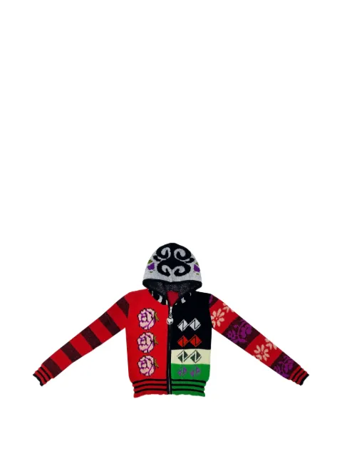 Chopova Lowena intarsia-knit floral-motif cardigan