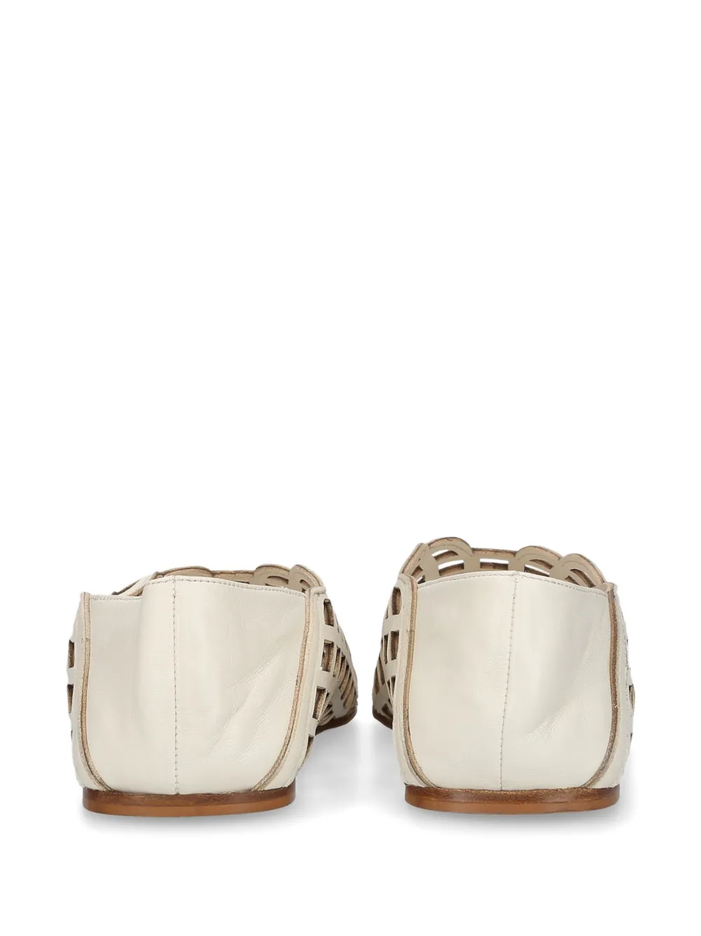 GIABORGHINI leather ballet flats Beige