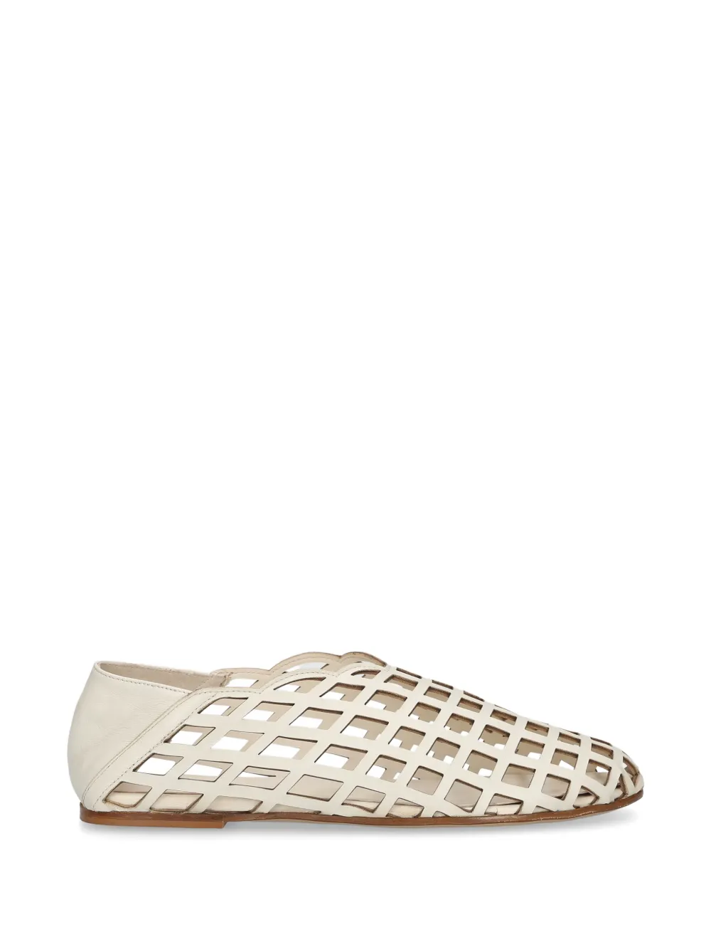GIABORGHINI leather ballet flats Beige
