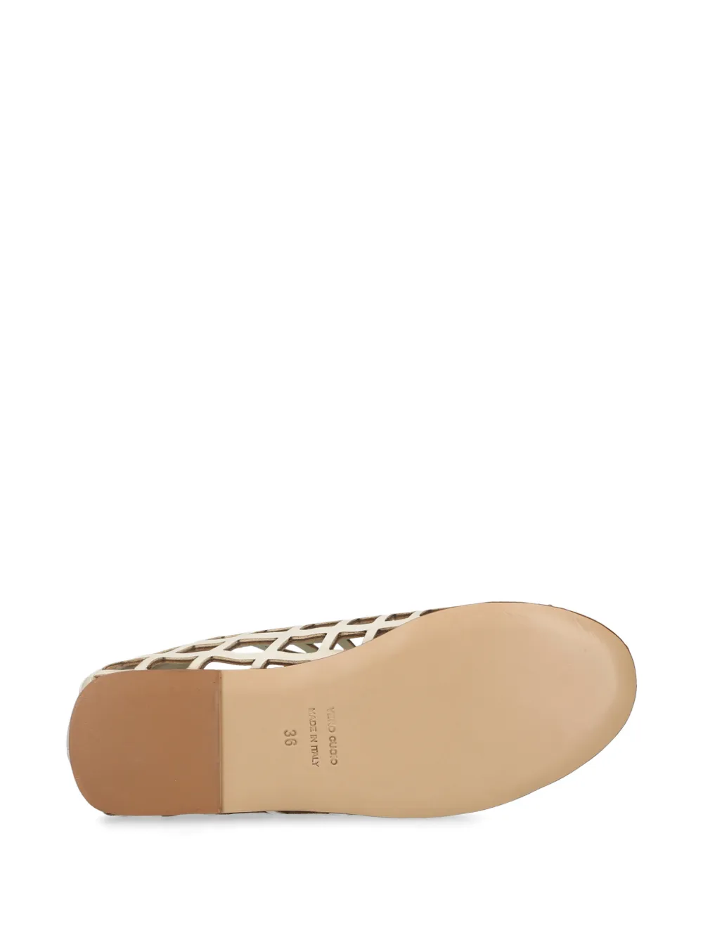 GIABORGHINI leather ballet flats Beige