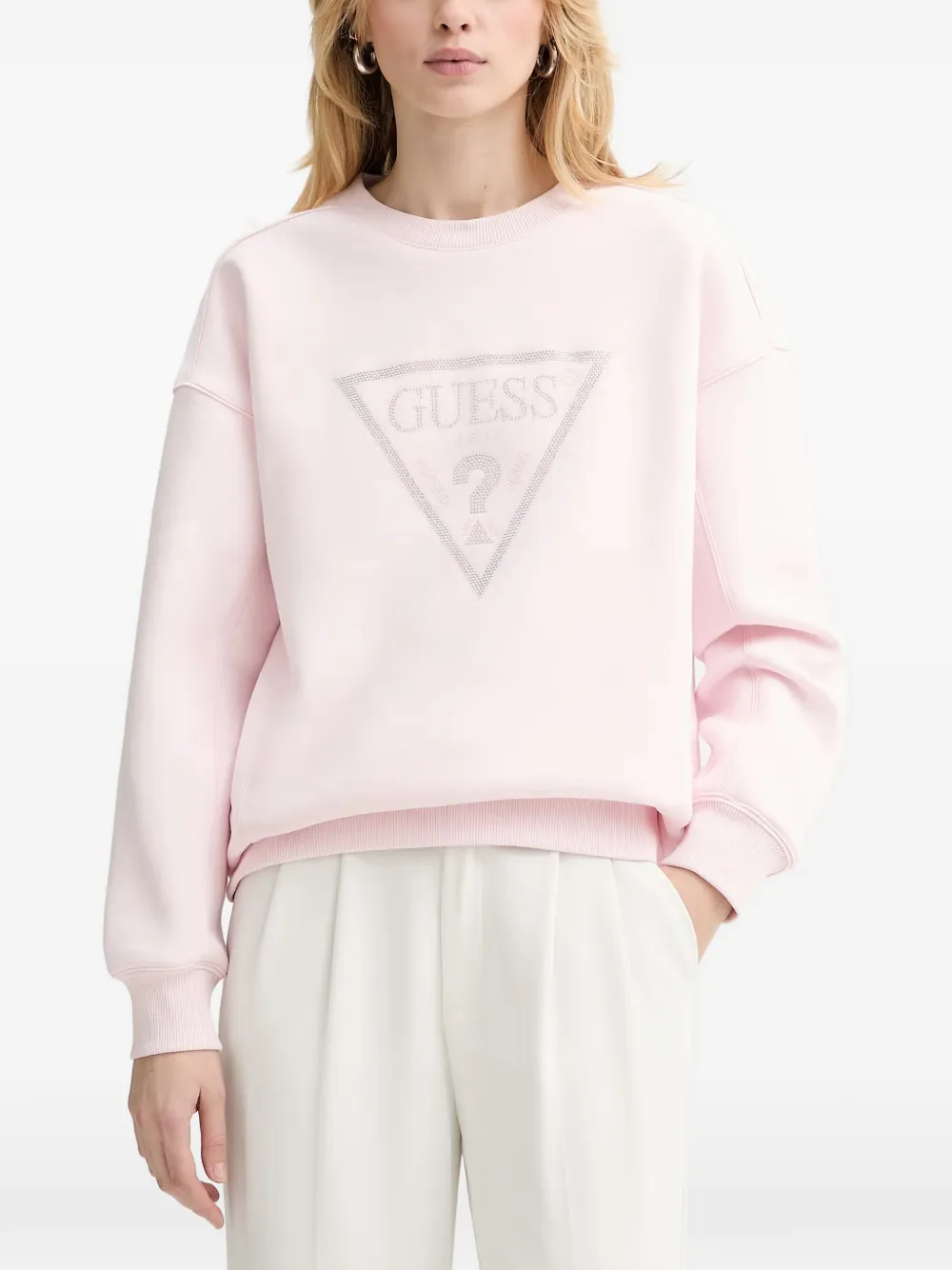 GUESS USA logo-embellished sweatshirt - Rosa