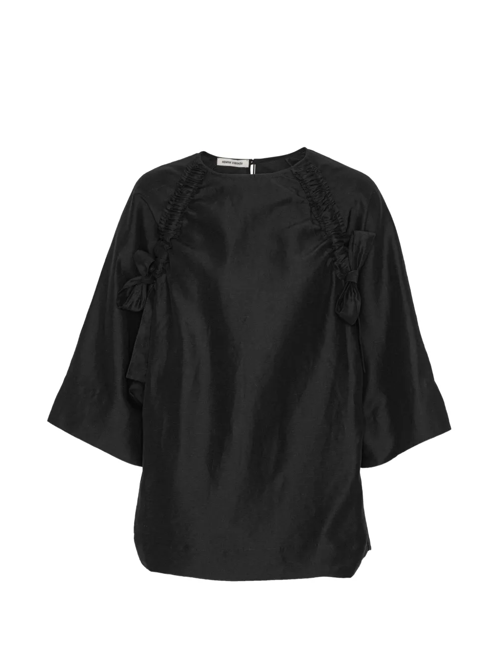 Henrik Vibskov Insurance bow-detail blouse - Nero