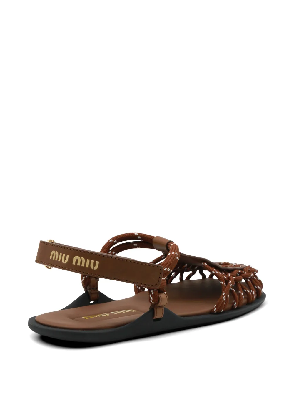 Miu woven flat sandals Bruin